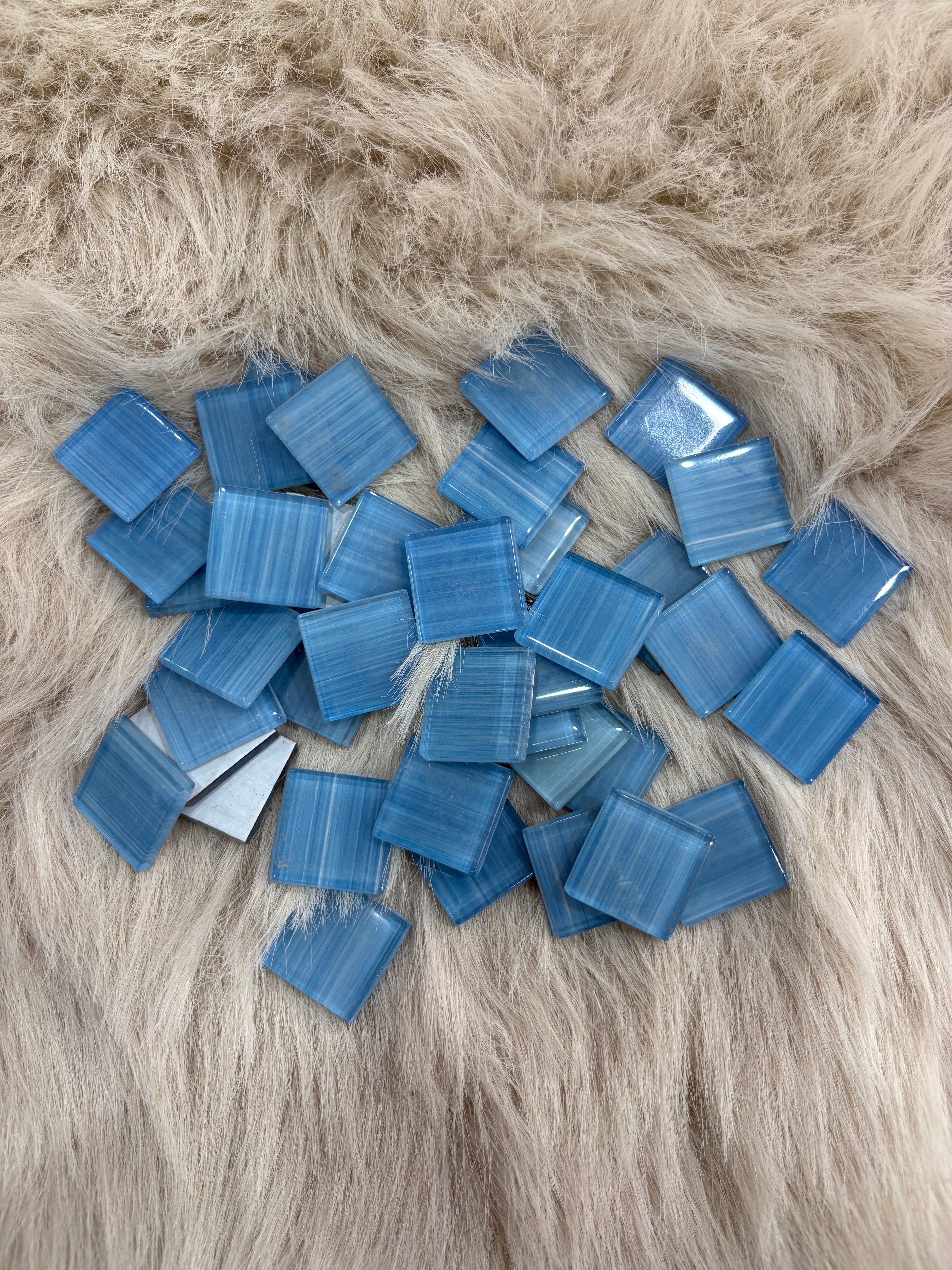 Sanatsal Kristal Mozaik KS-08 23x23mm Çizgi Gök Mavi
