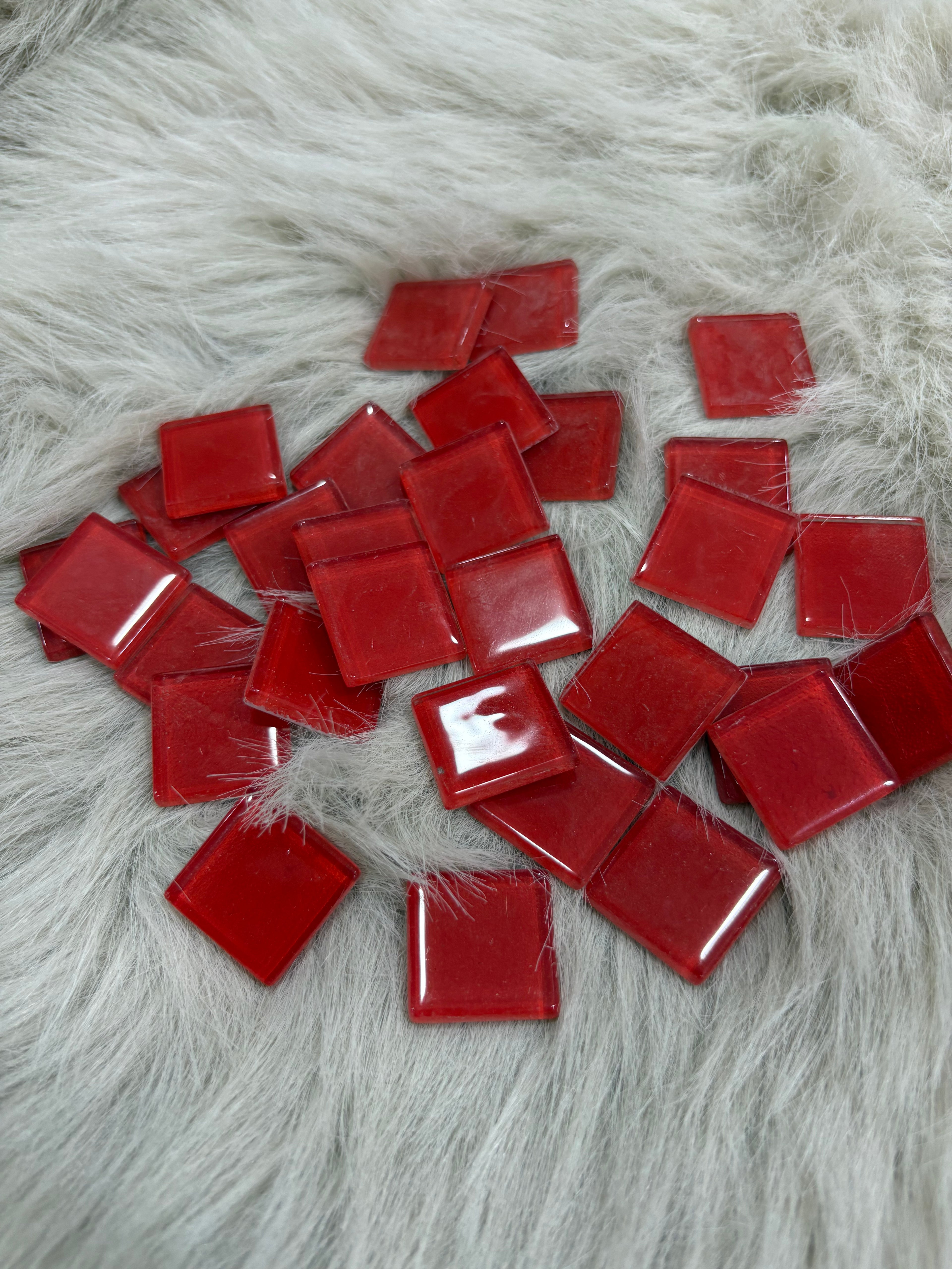 Sanatsal Kristal Mozaik KS-37 23x23mm Kırmızı