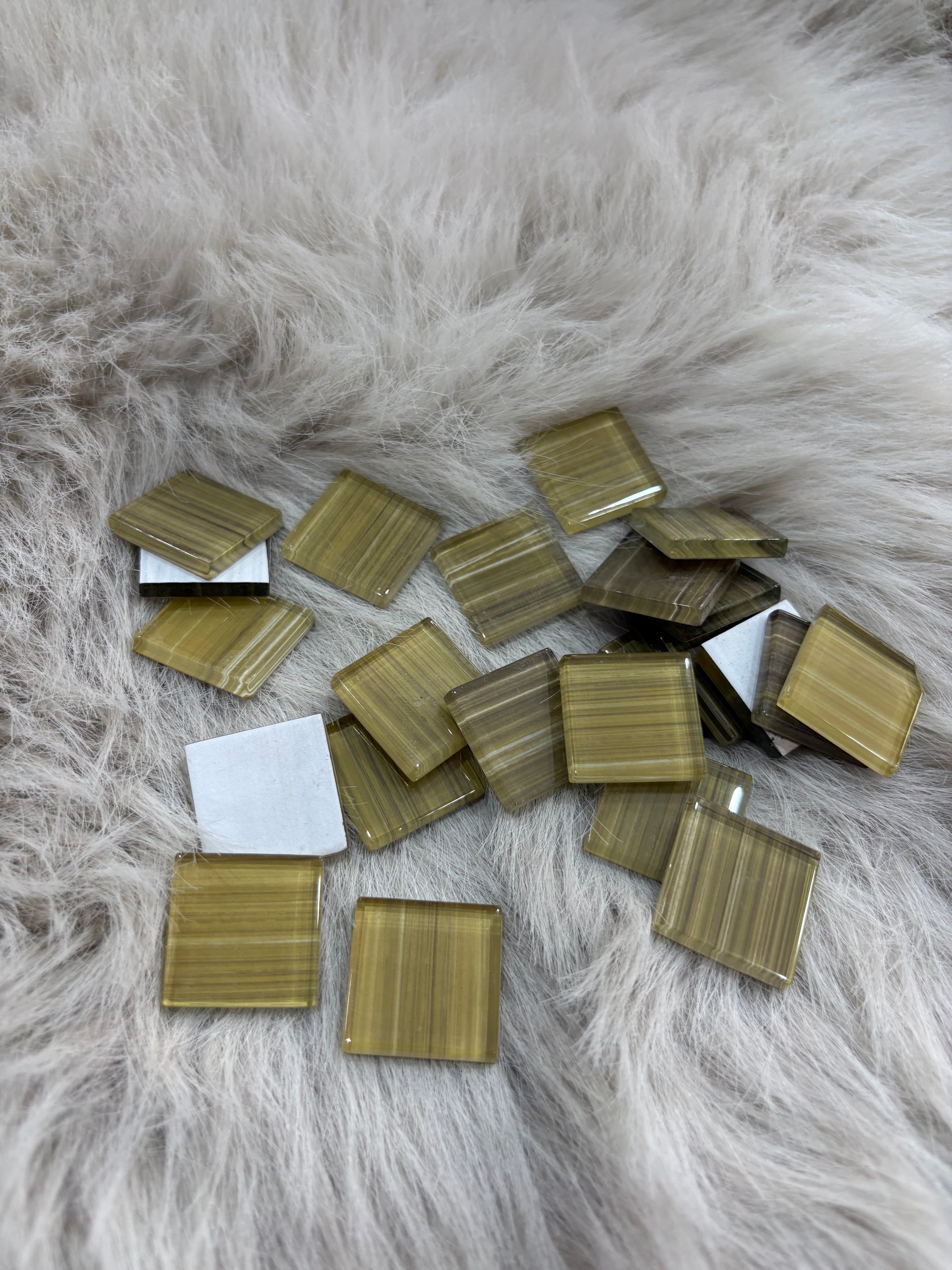 Sanatsal Kristal Mozaik KS-06 23x23mm Yanık Çimen