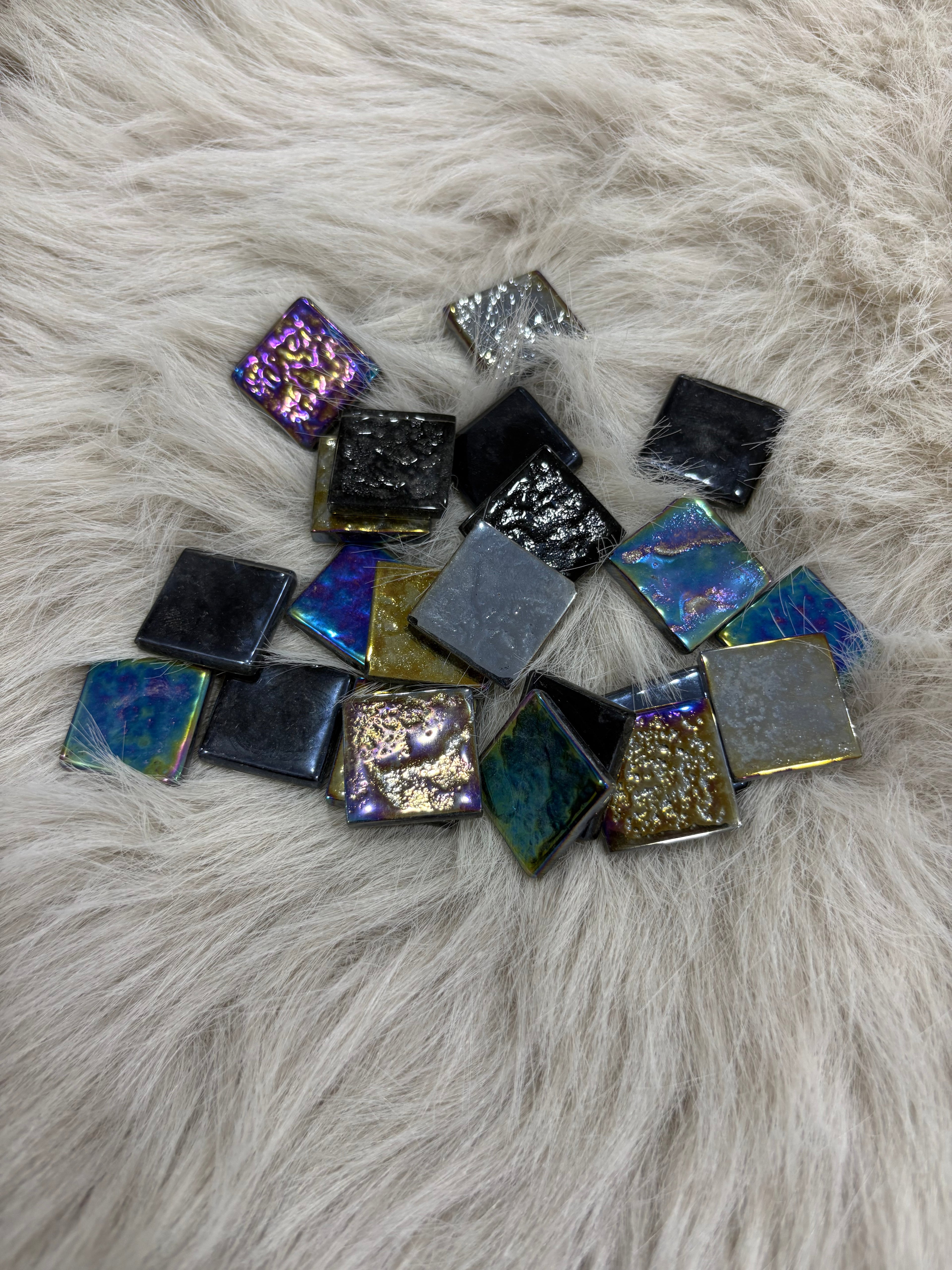 Sanatsal Kristal Mozaik KS-50 23x23mm Metalik Dalga