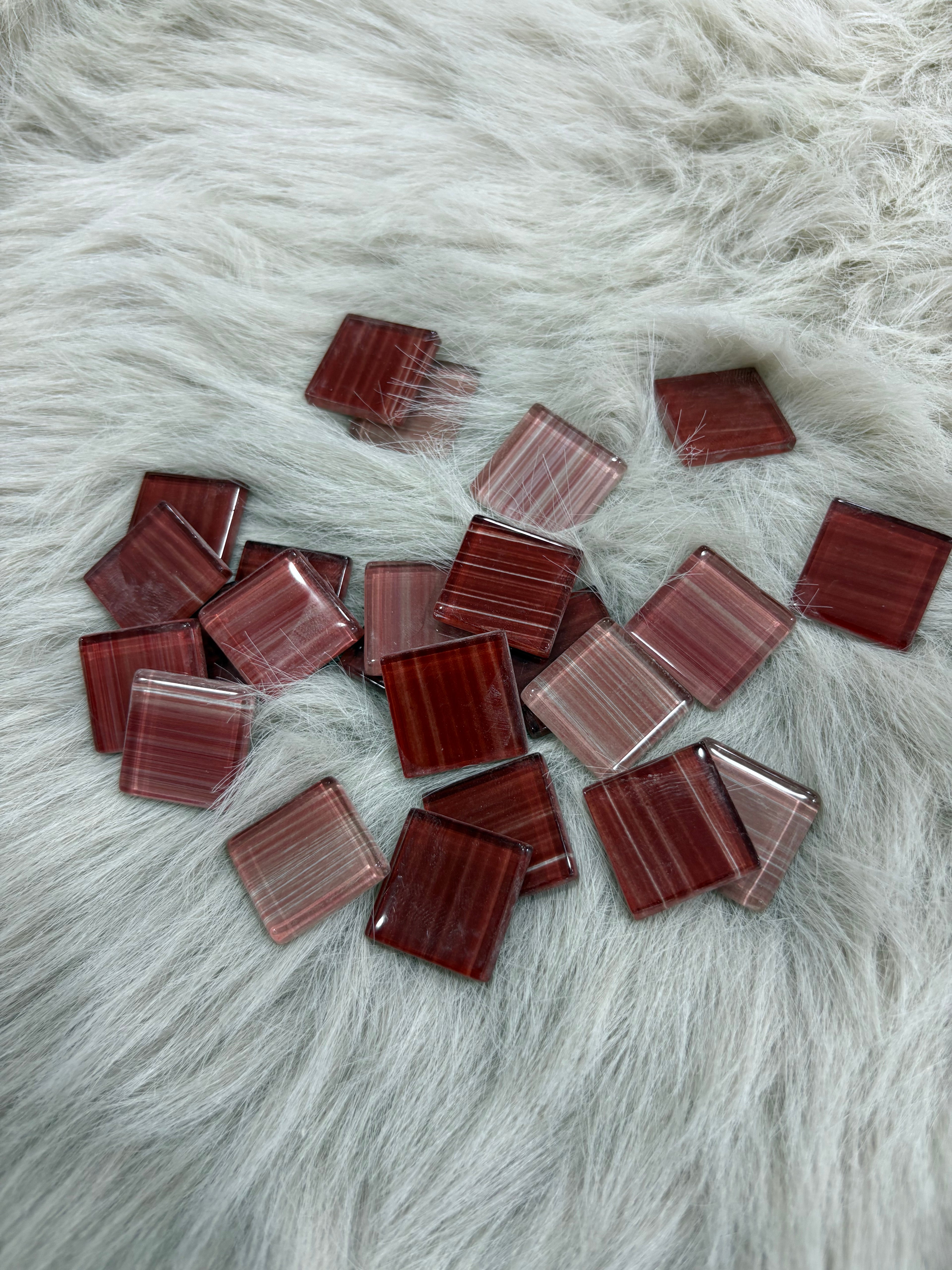 Sanatsal Kristal Mozaik KS-57 23x23mm Mercan Çizgi