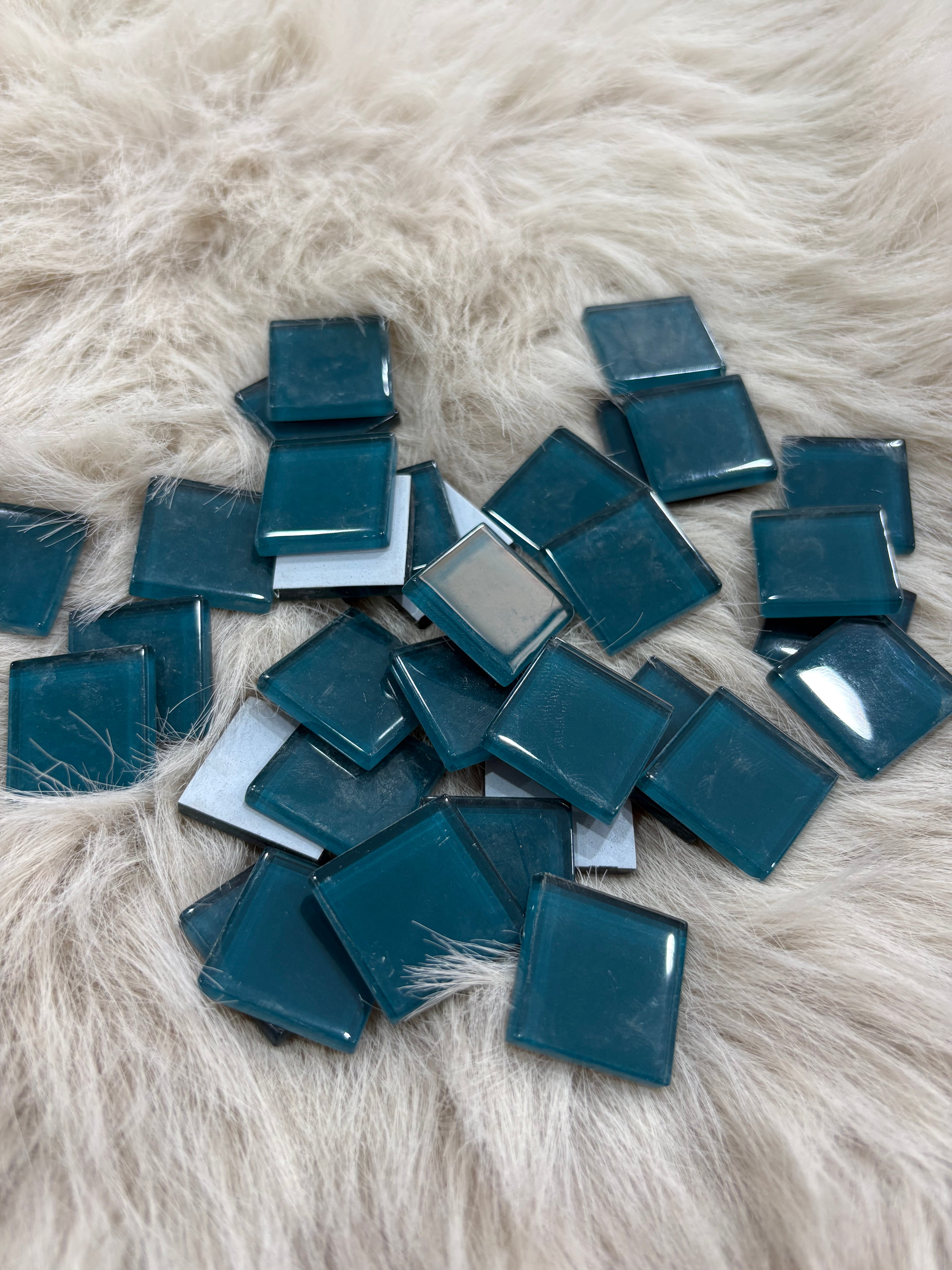 Sanatsal Kristal Mozaik KS-38 23x23mm Koyu Turkuaz