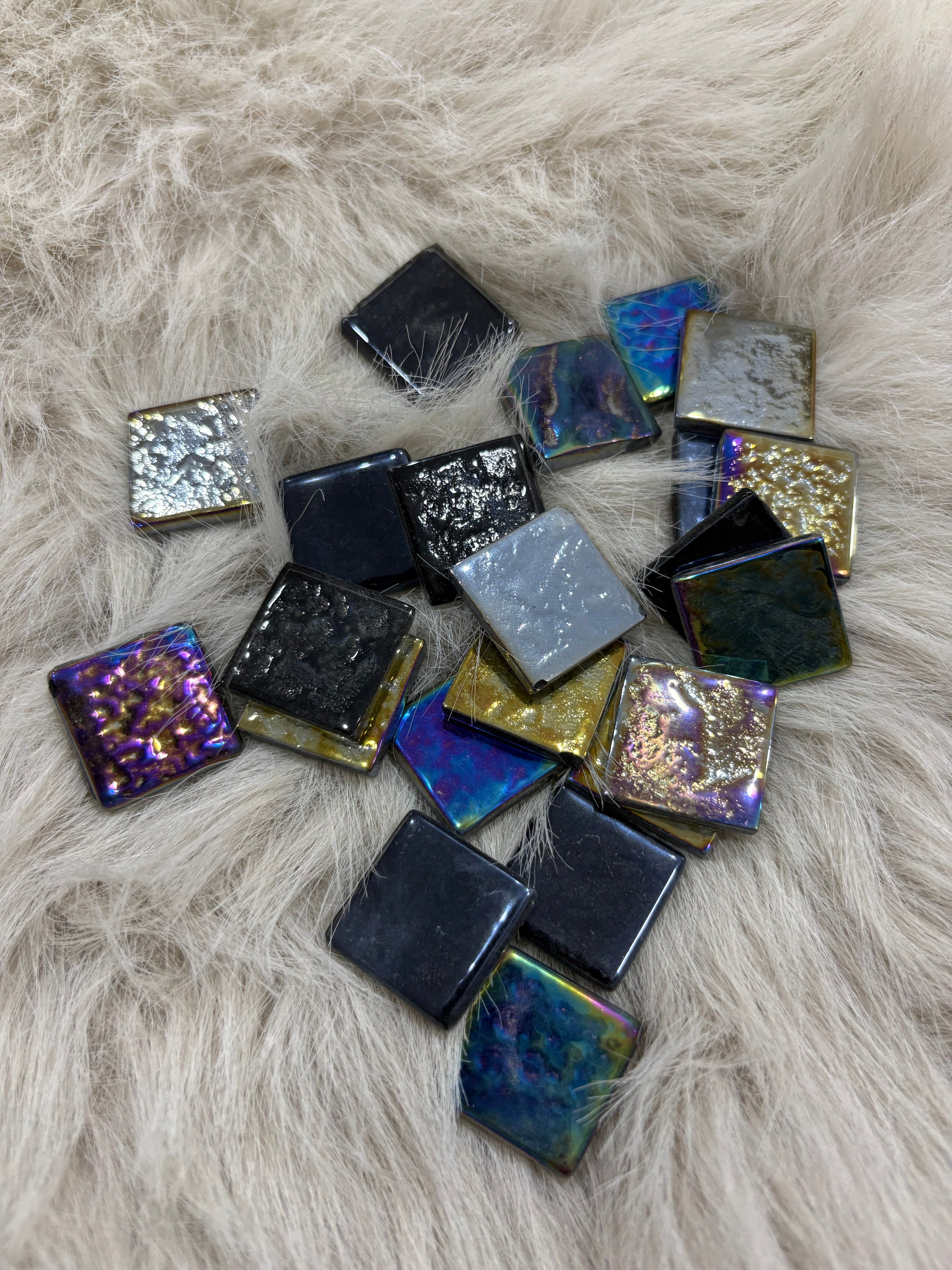 Sanatsal Kristal Mozaik KS-50 23x23mm Metalik Dalga