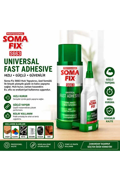 Somafix Hızlı Yapıştırıcı 200ml+50ml S663
