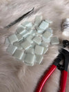 BM-03 Glossy White Artistic Mosaic 25x25