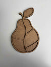 24x13.5cm Pear Figure Raw Wood