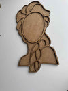 33.5x17.5cm Female Figure Raw Wood