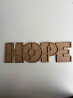 37x11cm HOPE Figür Ham Ahşap