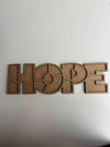 37x11cm HOPE Unfinished Wood Figure