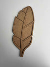 34x13cm Leaf Figure Raw Wood