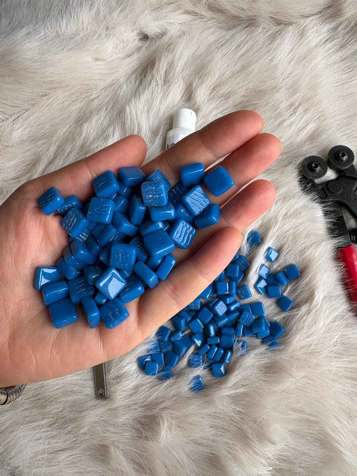 CM-08 Gece Mavi Sanatsal Mozaik 10x10mm