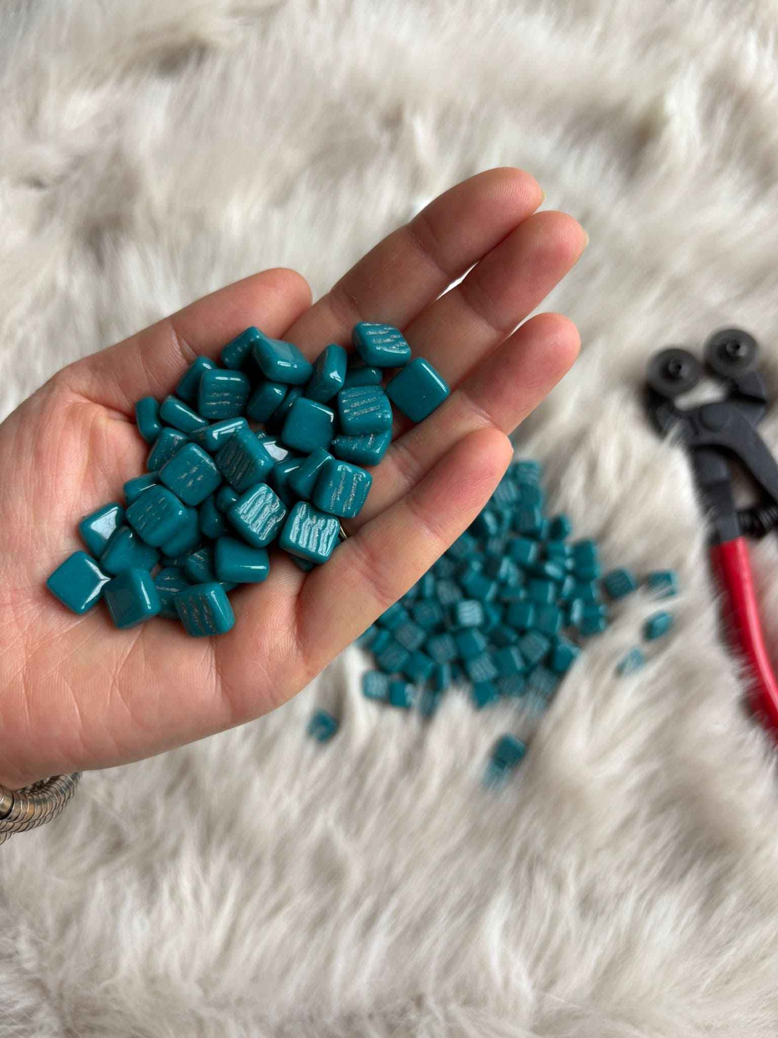 CM-26 Koyu Turkuaz Sanatsal Mozaik 10x10mm