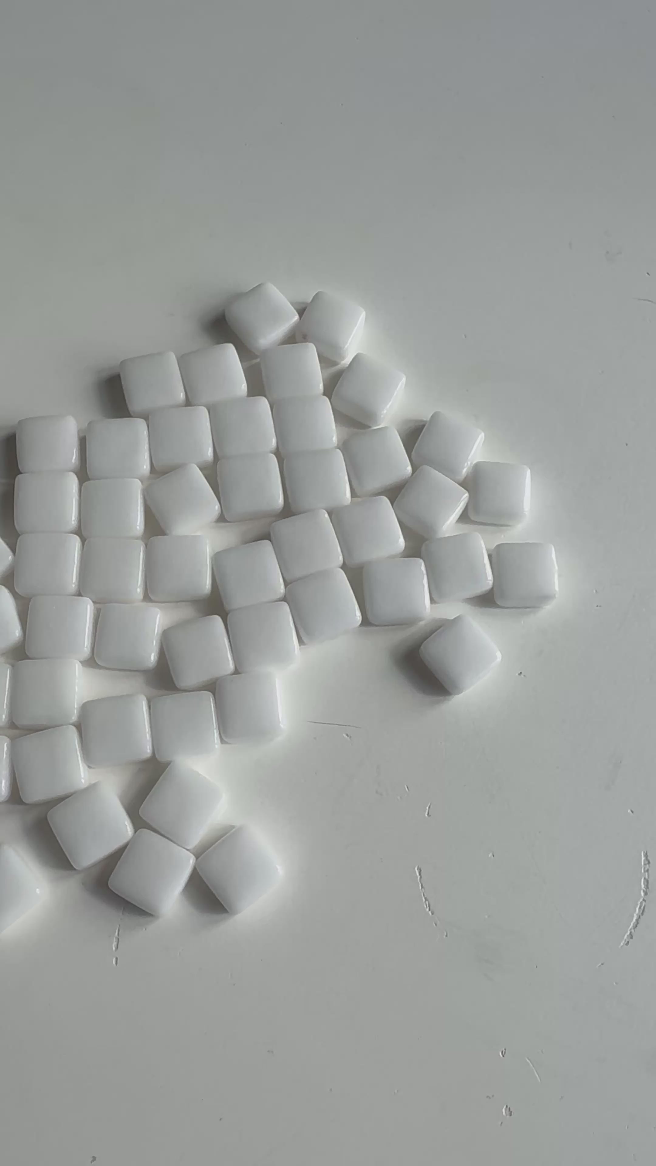 CM-02 Diş Beyazı Sanatsal Mozaik 10x10mm