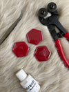 SH-03 Glossy Red Hexagonal Artistic Mosaic