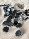 YM-05 Metallic Black Round Artistic Mosaic